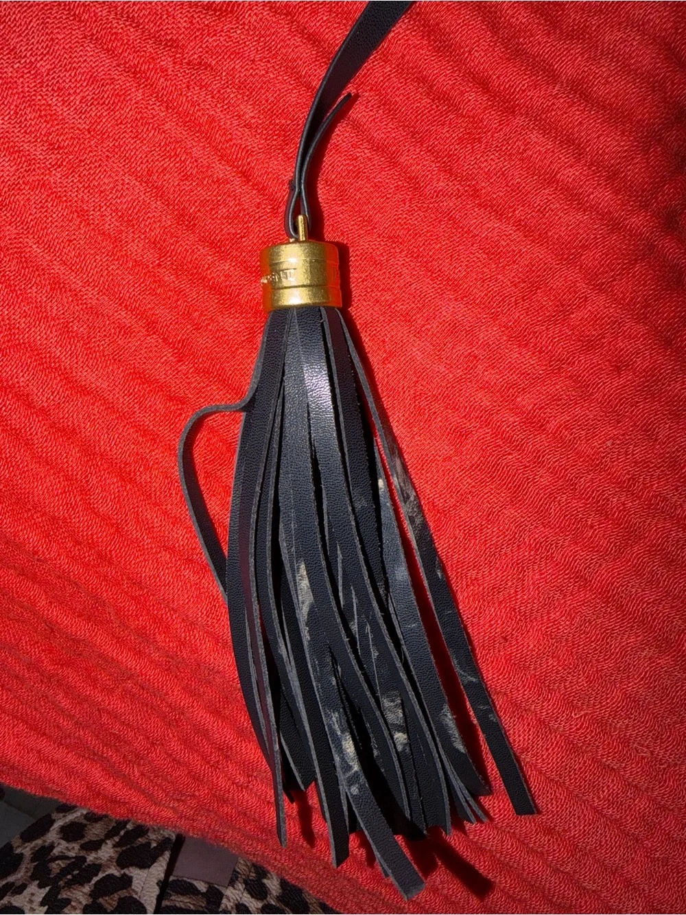 Yves Saint Laurent Black Quilted Leather Crossbody with Gold Logo and Tassel